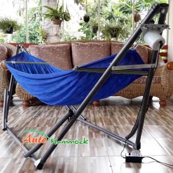 Auto Hammock เปลไกวเด็กอัตโนมัติขนาดใหญ่พิเศษ รุ่นจัมโบ้ผ้าสีน้ำเงิน Auto Hammock เปลไกวเด็กอัตโนมัติขนาดใหญ่พิเศษ รุ่นจัมโบ้ผ้าสีน้ำเงิน