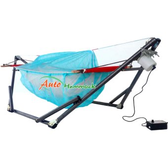 Auto Hammock เปลไกวเด็กอ่อนอัตโนมัติสไตล์เปลญวนกับผ้ามุ้ง (โทนสีฟ้าอ่อน) Auto Hammock เปลไกวเด็กอ่อนอัตโนมัติสไตล์เปลญวนกับผ้ามุ้ง (โทนสีฟ้าอ่อน)