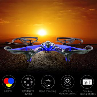DRONE ทรงสปอร์ต โดรนติดกล้องเม็ม 720p มีระบบกลับทางหน้าหลังในปุ่มเดียว (อัดวีดีโอในเม็มการ์ด) สีน้ำเงิน DRONE ทรงสปอร์ต โดรนติดกล้องเม็ม 720p มีระบบกลับทางหน้าหลังในปุ่มเดียว (อัดวีดีโอในเม็มการ์ด) สีน้ำเงิน