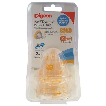 Pigeon SoftTouch Peristaltic Nipple Wide Neck จุกนมเสมือนนมมารดา รุ่นพลัส Size S 2ชิ้น/แพ็ค Pigeon SoftTouch Peristaltic Nipple Wide Neck จุกนมเสมือนนมมารดา รุ่นพลัส Size S 2ชิ้น/แพ็ค
