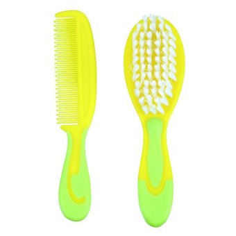 Kidsme ชุดแปรงหวีนุ่ม สำหรับเด็ก - สีเขียว/เหลือง Kidsme ชุดแปรงหวีนุ่ม สำหรับเด็ก - สีเขียว/เหลือง