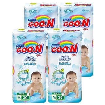 GOO.N กูนน์ กางเกงผ้าอ้อมเด็ก PANTS Size M 30 ชิ้น x 4 แพ็ค (120 ชิ้น) GOO.N กูนน์ กางเกงผ้าอ้อมเด็ก PANTS Size M 30 ชิ้น x 4 แพ็ค (120 ชิ้น)