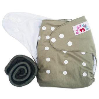 BABYKIDS95 กางเกงผ้าอ้อมกันน้ำ+แผ่นซับชาโคล Size:3-16กก. (Grey) BABYKIDS95 กางเกงผ้าอ้อมกันน้ำ+แผ่นซับชาโคล Size:3-16กก. (Grey)