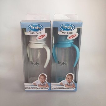 Babi care ขวดนม 8 Oz Truly พร้อมแขนจับ ( แพ็ค 2 ) สีขาว สีฟ้า Babi care ขวดนม 8 Oz Truly พร้อมแขนจับ ( แพ็ค 2 ) สีขาว สีฟ้า