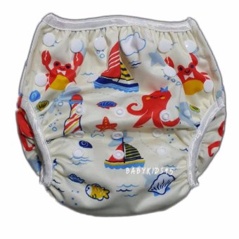 BABYKIDS95 Swim Nappy Digital Print ผ้าอ้อมว่ายน้ำ ลายดิจิตอล ปรับขนาดได้ สำหรับ เด็กแรกเกิด- 7 กก. (Boats-Light Yellow) BABYKIDS95 Swim Nappy Digital Print ผ้าอ้อมว่ายน้ำ ลายดิจิตอล ปรับขนาดได้ สำหรับ เด็กแรกเกิด- 7 กก. (Boats-Light Yellow)