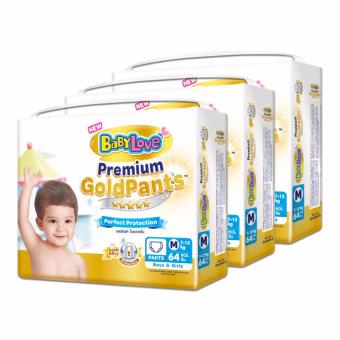 ขายยกลัง ! BABYLOVE เบบี้เลิฟ กางเกงผ้าอ้อมเด็ก พรีเมี่ยมโกลด์แพ้นส์ ไซส์ M64 ชิ้น (รวม 3 แพ็ค ทั้งหมด 192 ชิ้น) ขายยกลัง ! BABYLOVE เบบี้เลิฟ กางเกงผ้าอ้อมเด็ก พรีเมี่ยมโกลด์แพ้นส์ ไซส์ M64 ชิ้น (รวม 3 แพ็ค ทั้งหมด 192 ชิ้น)