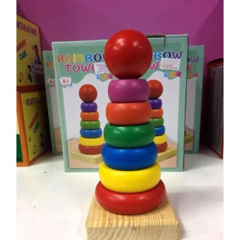 ของเล่นไม้ เรียงห่วงไม้ RAINBOW TOWER ของเล่นไม้ เรียงห่วงไม้ RAINBOW TOWER