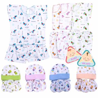 Baby heart ชุดเด็กอ่อนแรกเกิด หมวก ถุงมือ ถุงเท้า (แพ็ค 4 set) ff-05 Baby heart ชุดเด็กอ่อนแรกเกิด หมวก ถุงมือ ถุงเท้า (แพ็ค 4 set) ff-05