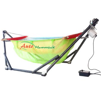 Auto Hammock เปลไกวเด็กอ่อนอัตโนมัติสไตล์เปลญวนกับผ้ามุ้ง (โทนเขียว)สีเหลือง Auto Hammock เปลไกวเด็กอ่อนอัตโนมัติสไตล์เปลญวนกับผ้ามุ้ง (โทนเขียว)สีเหลือง