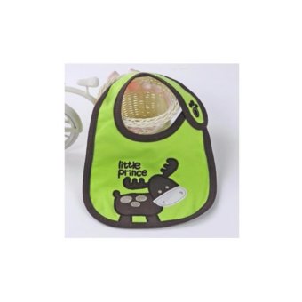 ผ้ากันเปื้อนผ้าเช็ดน้ำลายเด็กลายการ์ตูนสีเขียว (Green) ผ้ากันเปื้อนผ้าเช็ดน้ำลายเด็กลายการ์ตูนสีเขียว (Green)