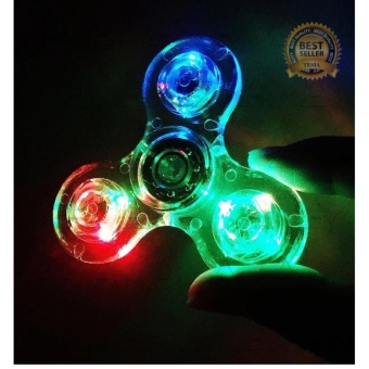 LED สีใส Fidget Spinner finger gyro Tri-s Pinner อยู่ไม่สุขของเล่น LED สีใส Fidget Spinner finger gyro Tri-s Pinner อยู่ไม่สุขของเล่น