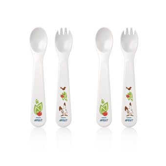 AVENT ช้อน ส้อมสำหรับเด็กวัย 12 เดือนขึ้นไป (2 คู่) AVENT ช้อน ส้อมสำหรับเด็กวัย 12 เดือนขึ้นไป (2 คู่)