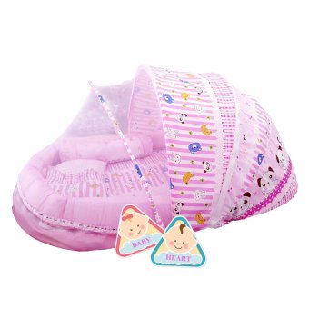 BABY heart ชุดที่นอนมุ้ง จัมโบ้รุ่น 2 in 1 พร้อมหมอนและ หมอนข้าง แพนด้าสีชมพู BABY heart ชุดที่นอนมุ้ง จัมโบ้รุ่น 2 in 1 พร้อมหมอนและ หมอนข้าง แพนด้าสีชมพู