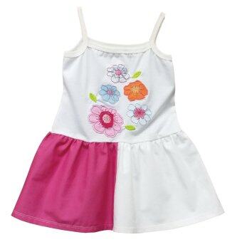Princess Dress ชุดเดรสกระโปรง ปักลายดอกไม้ Princess Dress ชุดเดรสกระโปรง ปักลายดอกไม้
