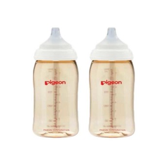Pigeon ขวดนม PPSU พร้อมจุกนมเสมือนนมมารดารุ่นพลัส ไซส์ SS รุ่น PG0056801 ขวดสีชา 160ml ฝาสีขาว 2 ขวด Pigeon ขวดนม PPSU พร้อมจุกนมเสมือนนมมารดารุ่นพลัส ไซส์ SS รุ่น PG0056801 ขวดสีชา 160ml ฝาสีขาว 2 ขวด