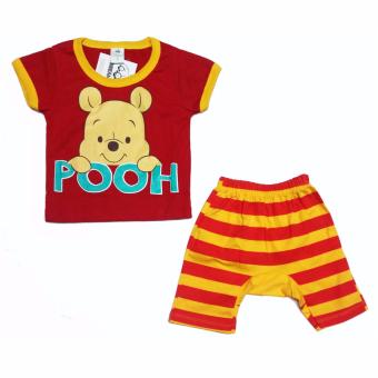 Disney Pooh เสื้อผ้าเด็กหมีเพูห์ เสื้อ+กางเกงก้นบาน - Size S M L - A1600 Disney Pooh เสื้อผ้าเด็กหมีเพูห์ เสื้อ+กางเกงก้นบาน - Size S M L - A1600