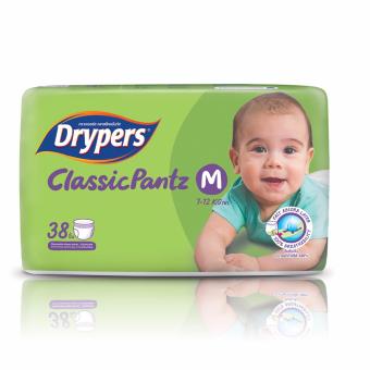 Drypers ผ้าอ้อมสำหรับเด็ก รุ่น Classicpantz M 38 ชิ้น Drypers ผ้าอ้อมสำหรับเด็ก รุ่น Classicpantz M 38 ชิ้น