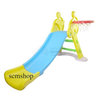 SCM Shop สไลเดอร์ พร้อมแป้นบาสและลูกบาส สไลเดอร์ยีราฟ สีเหลืองฟ้า อย่างดี SCM Shop สไลเดอร์ พร้อมแป้นบาสและลูกบาส สไลเดอร์ยีราฟ สีเหลืองฟ้า อย่างดี