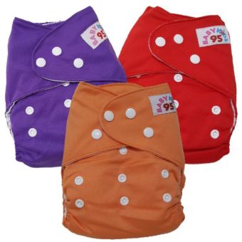 BABYKIDS95 กางเกงผ้าอ้อม ซักได้ กันน้ำ รุ่นดีลักส์-สีพื้น ไซส์เด็ก 3-16กก.S3032 เซ็ท 3ตัว BABYKIDS95 กางเกงผ้าอ้อม ซักได้ กันน้ำ รุ่นดีลักส์-สีพื้น ไซส์เด็ก 3-16กก.S3032 เซ็ท 3ตัว