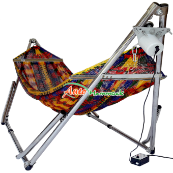 Auto Hammock เปลไกวเด็กอัตโนมัติแบบเปลญวนใหญ่ ลายตัด Auto Hammock เปลไกวเด็กอัตโนมัติแบบเปลญวนใหญ่ ลายตัด