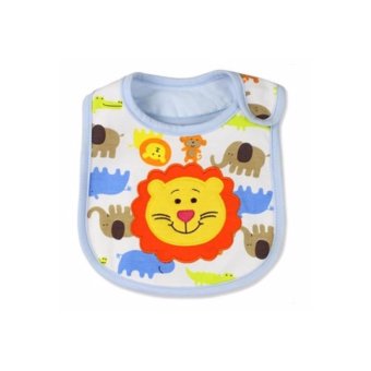 ผ้ากันเปื้อน ผ้าซับน้ำลายเด็ก สีขาวขอบฟ้า lion ผ้ากันเปื้อน ผ้าซับน้ำลายเด็ก สีขาวขอบฟ้า lion