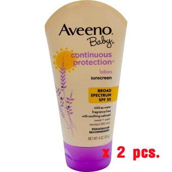Aveeno, Baby, ครีมกันแดดเด็กและผู้ใหญ่ SPF 55 จำนวน 2 ชิ้น Aveeno, Baby, ครีมกันแดดเด็กและผู้ใหญ่ SPF 55 จำนวน 2 ชิ้น