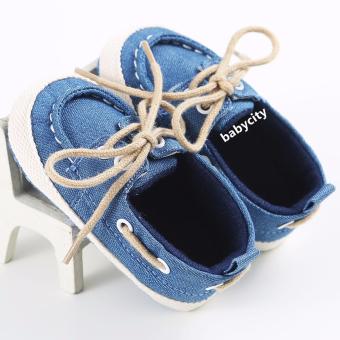 รองเท้าหัดเดิน รองเท้าเด็กอ่อน รองเท้าเด็กพื้นผ้า baby shoe Prewalker ของใช้เด็กอ่อน สีน้ำเงิน รองเท้าหัดเดิน รองเท้าเด็กอ่อน รองเท้าเด็กพื้นผ้า baby shoe Prewalker ของใช้เด็กอ่อน สีน้ำเงิน