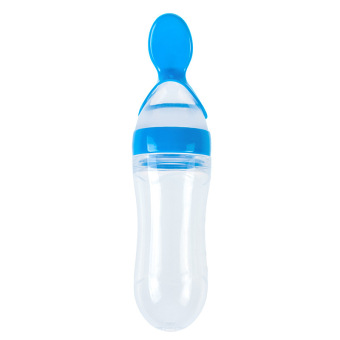 ซิลิโคน Creativemultifunction Healthybaby Squeezable ช้อนอาหารกิน-สีน้ำเงิน ซิลิโคน Creativemultifunction Healthybaby Squeezable ช้อนอาหารกิน-สีน้ำเงิน