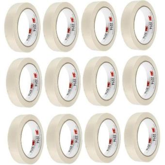 (x12 rolls) เทปกระดาษกาวย่นสีขาว 18 มมx25 เมตร 3M 2214 Paper Masking Tape (x12 rolls) เทปกระดาษกาวย่นสีขาว 18 มมx25 เมตร 3M 2214 Paper Masking Tape