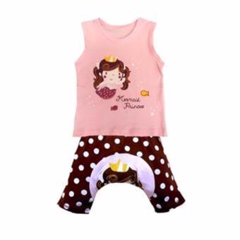 Busha G0008-เสื้อกล้ามสีชมพูลายนางเงือก-กางเกงเสริมก้น Busha G0008-เสื้อกล้ามสีชมพูลายนางเงือก-กางเกงเสริมก้น