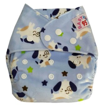 BABYKIDS95 กางเกงผ้าอ้อมซักได้ ชนิดกันน้ำ รุ่นดีลักส์ ไซส์เด็ก 3-16กก. (สีฟ้าลายสุนัข) BABYKIDS95 กางเกงผ้าอ้อมซักได้ ชนิดกันน้ำ รุ่นดีลักส์ ไซส์เด็ก 3-16กก. (สีฟ้าลายสุนัข)