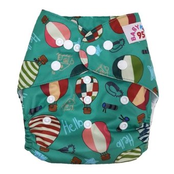 BABYKIDS95 กางเกงผ้าอ้อมซักได้ ชนิดกันน้ำ รุ่นดีลักส์ ไซส์เด็ก 3-16กก. (สีเขียวลายบอลลูน) BABYKIDS95 กางเกงผ้าอ้อมซักได้ ชนิดกันน้ำ รุ่นดีลักส์ ไซส์เด็ก 3-16กก. (สีเขียวลายบอลลูน)