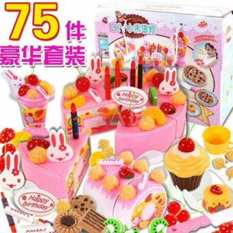 Kids Toys ของเล่นชุดตกแต่งเค๊กและหั่นเค๊ก 75 ชิ้น DIY Fruit Cake Kids Toys ของเล่นชุดตกแต่งเค๊กและหั่นเค๊ก 75 ชิ้น DIY Fruit Cake