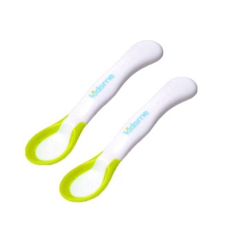 Kidsme ช้อนป้อนอาหารแบบแสดงอุณหภูมิ แพ็คคู่ ( สีเขียว ) Kidsme ช้อนป้อนอาหารแบบแสดงอุณหภูมิ แพ็คคู่ ( สีเขียว )