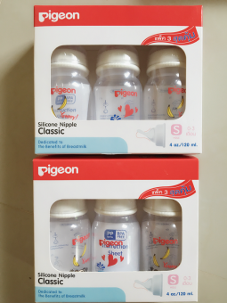 Pigeon ขวดนม RPP โมเดิร์น พร้อมจุกซิลิคอน รุ่นคลาสสิค Size S ขนาด 4 ออนซ์ 3ขวด/แพ็ค (2แพ็ค) Pigeon ขวดนม RPP โมเดิร์น พร้อมจุกซิลิคอน รุ่นคลาสสิค Size S ขนาด 4 ออนซ์ 3ขวด/แพ็ค (2แพ็ค)