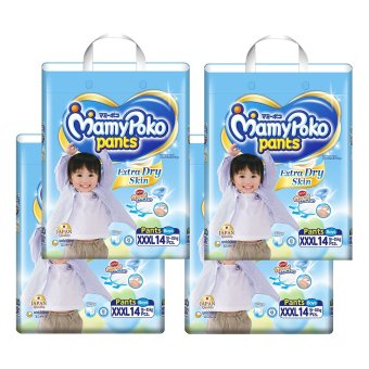 ขายยกลัง! Mamy Poko กางเกงผ้าอ้อม รุ่น Extra Dry Skin ไซส์ XXXL แพ็ค 4 รวม 56 ชิ้น (สำหรับเด็กชาย) ขายยกลัง! Mamy Poko กางเกงผ้าอ้อม รุ่น Extra Dry Skin ไซส์ XXXL แพ็ค 4 รวม 56 ชิ้น (สำหรับเด็กชาย)