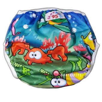BABYKIDS95 Swim Nappy Digital Print ผ้าอ้อมว่ายน้ำ ลายดิจิตอล ปรับขนาดได้ สำหรับ เด็กแรกเกิด- 7 กก. (Crab-Green) BABYKIDS95 Swim Nappy Digital Print ผ้าอ้อมว่ายน้ำ ลายดิจิตอล ปรับขนาดได้ สำหรับ เด็กแรกเกิด- 7 กก. (Crab-Green)