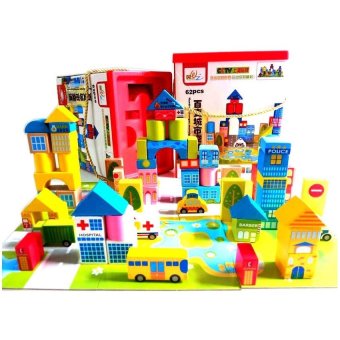 ASIA TOY บลอคตัวต่อ เมืองจำลอง 62 ชิ้น ASIA TOY บลอคตัวต่อ เมืองจำลอง 62 ชิ้น