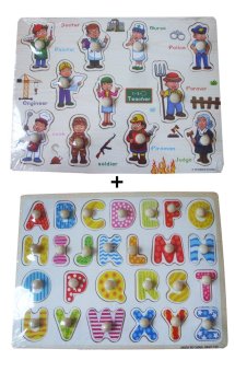 DD Baby กระดานหมุด จับคู่ 2 ชุด อาชีพ+A-Z จิ๊กซอไม้เสริมพัฒนาการ DD Baby กระดานหมุด จับคู่ 2 ชุด อาชีพ+A-Z จิ๊กซอไม้เสริมพัฒนาการ