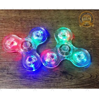 LED สีใส Fidget Spinner finger gyro Tri-s Pinner อยู่ไม่สุขของเล่น LED สีใส Fidget Spinner finger gyro Tri-s Pinner อยู่ไม่สุขของเล่น