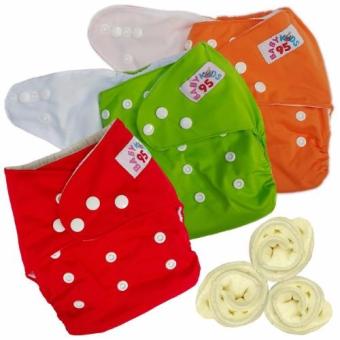 กางเกงผ้าอ้อมกันน้ำ+แผ่นซับไมโครฯ Size:3-16กก. เซ็ท3ตัว (Orange/Green/Red) กางเกงผ้าอ้อมกันน้ำ+แผ่นซับไมโครฯ Size:3-16กก. เซ็ท3ตัว (Orange/Green/Red)