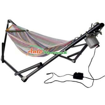 Auto Hammock เปลนอนเด็กแบบเปลไกวอัตโนมัติผ้าเปลเล็กสไตล์เปลญวนสีสายรุ้งกับมอเตอร์ VN-365 Auto Hammock เปลนอนเด็กแบบเปลไกวอัตโนมัติผ้าเปลเล็กสไตล์เปลญวนสีสายรุ้งกับมอเตอร์ VN-365