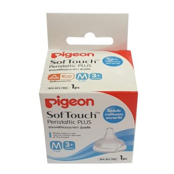 Pigeon SoftTouch Peristaltic Plus จุกนมเสมือนนมมารดา รุ่นพลัสไซส์ M แพ็ค 1 ชิ้น Pigeon SoftTouch Peristaltic Plus จุกนมเสมือนนมมารดา รุ่นพลัสไซส์ M แพ็ค 1 ชิ้น