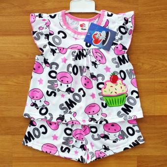 Lulu Caty ไซส์ 2 (1-2 ปี) เสื้อผ้า เด็กผู้หญิง เซ็ต 2 ชิ้น เสื้อแขนปีก เสื้อแขนสั้น ลายวัวขนมเค้ก กางเกงขาสั้นเอวยางยืด Lulu Caty ไซส์ 2 (1-2 ปี) เสื้อผ้า เด็กผู้หญิง เซ็ต 2 ชิ้น เสื้อแขนปีก เสื้อแขนสั้น ลายวัวขนมเค้ก กางเกงขาสั้นเอวยางยืด