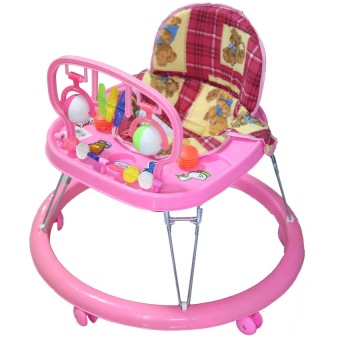 Tomodaji Baby รถหัดเดิน หลังพิงหมี มีโมบาย สีชมพู Tomodaji Baby รถหัดเดิน หลังพิงหมี มีโมบาย สีชมพู