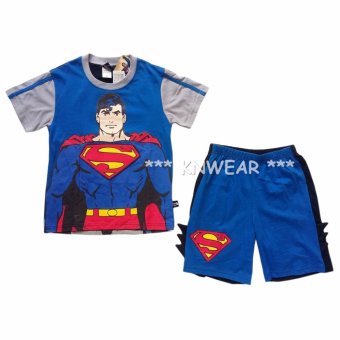 BATMAN V SUPERMAN ชุดเสื้อผ้าเด็ก ด้านหน้าสกีนซุปเปอร์แมน ด้านหลังสกีนแบทแมน - A1623 BATMAN V SUPERMAN ชุดเสื้อผ้าเด็ก ด้านหน้าสกีนซุปเปอร์แมน ด้านหลังสกีนแบทแมน - A1623