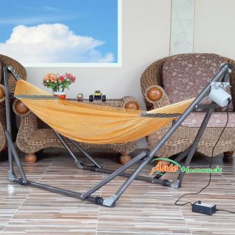 Auto Hammock เปลนอนเด็กไกวอัตโนมัติแบบพับได้ขนาดกลาง(M)สไตล์เปลญวนสีเหลือง Auto Hammock เปลนอนเด็กไกวอัตโนมัติแบบพับได้ขนาดกลาง(M)สไตล์เปลญวนสีเหลือง