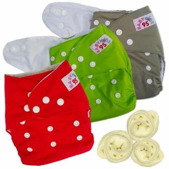 กางเกงผ้าอ้อมกันน้ำ+แผ่นซับไมโครฯ Size:3-16กก. เซ็ท3ตัว (Grey/Green/Red) กางเกงผ้าอ้อมกันน้ำ+แผ่นซับไมโครฯ Size:3-16กก. เซ็ท3ตัว (Grey/Green/Red)