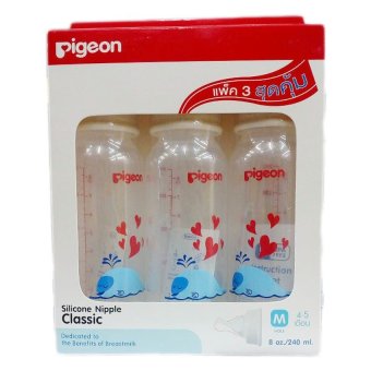 PIGEON ขวด RPP MODERN ลายการ์ตูนรูปลิง/ปลา 8 oz (240ml) พร้อมจุกคลาสสิค M 3 ขวด/แพ็ค 4 แพ็ค PIGEON ขวด RPP MODERN ลายการ์ตูนรูปลิง/ปลา 8 oz (240ml) พร้อมจุกคลาสสิค M 3 ขวด/แพ็ค 4 แพ็ค