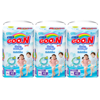 GOO.N กางเกงผ้าอ้อมเด็ก PANTS Size XL 42 ชิ้น 3 แพ็ค ( ทั้งหมด 126 ชิ้น ) GOO.N กางเกงผ้าอ้อมเด็ก PANTS Size XL 42 ชิ้น 3 แพ็ค ( ทั้งหมด 126 ชิ้น )